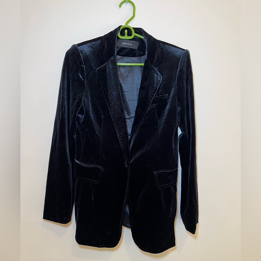 Vintage velvet black coat